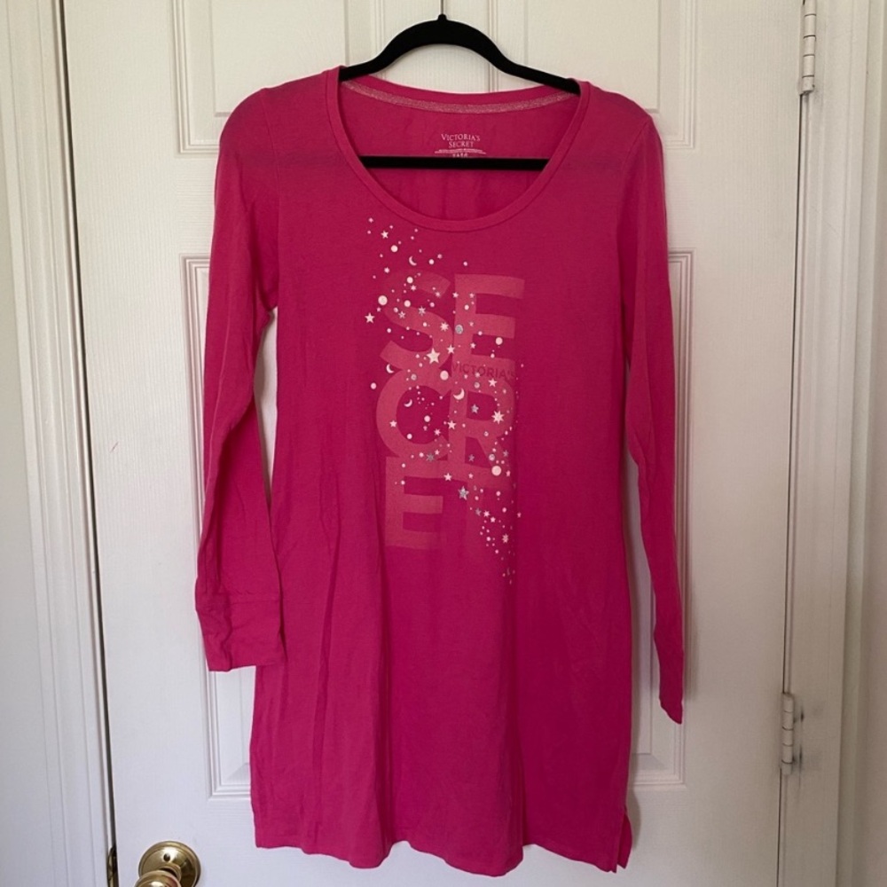 Victoria's Secret Pink Long Sleeve Nightshirt